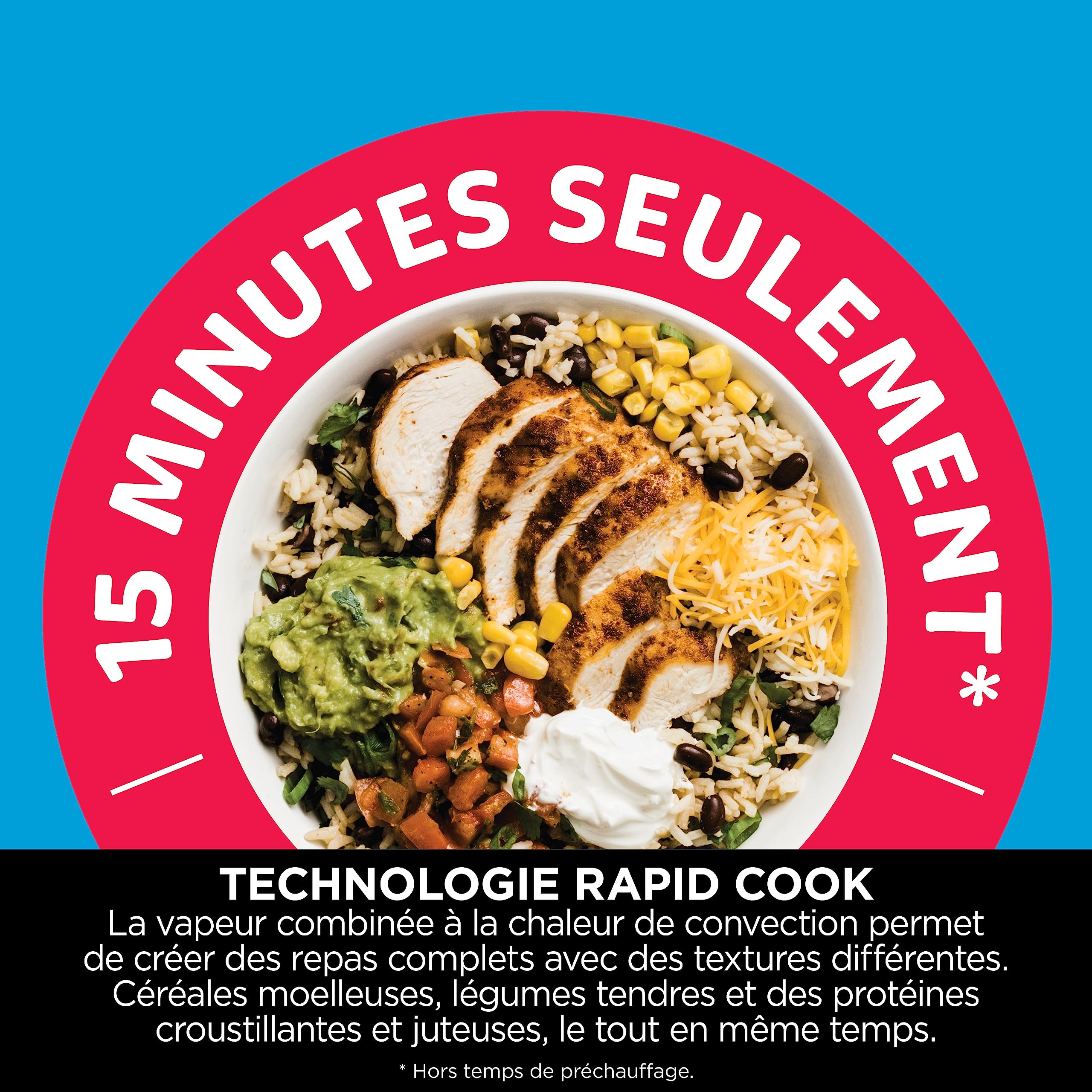 Ninja Speedi 10-en-1 Cuiseur rapide, Air Fryer, Friteuse à air et Multicuiseur, 5.7L, Repas pour 4 en 15 minutes, Vapeur, Gril, Cuire au four, Rôtir,