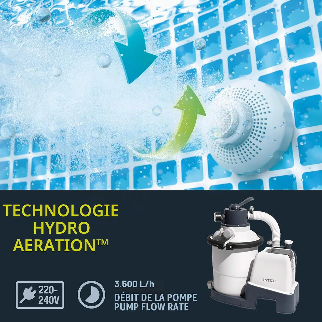 Intex Krystal Clear 26642 SX925 Filtre à sable Blanc Débit 2000 l/h
