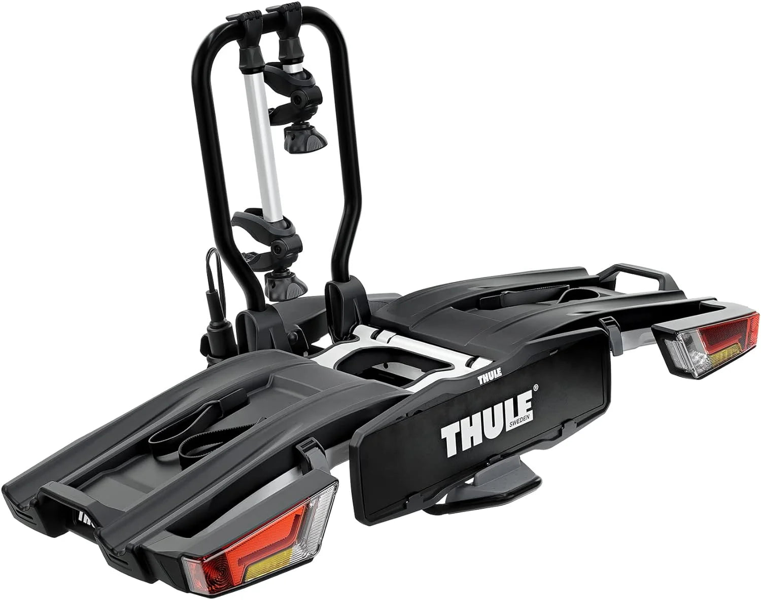 Thule EasyFold XT Porte-Vélos, Porte-Vélos sur Attelage Black/Aluminum 2 Bikes