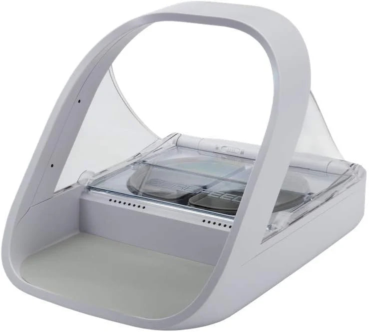 Sure PetCare | Distributeur de Nourriture Connect à Puce électronique SureFeed, Compatible avec Les médaillons d'identification par radiofréquence, contrôle par Application Mobile, Blanc