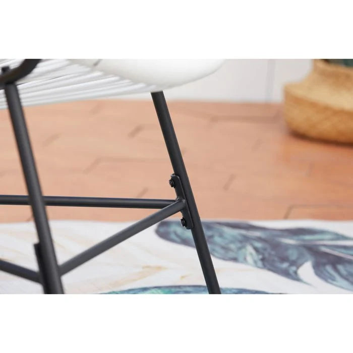 ACAPULCO - Ensemble de 2 fauteuils et table basse beige