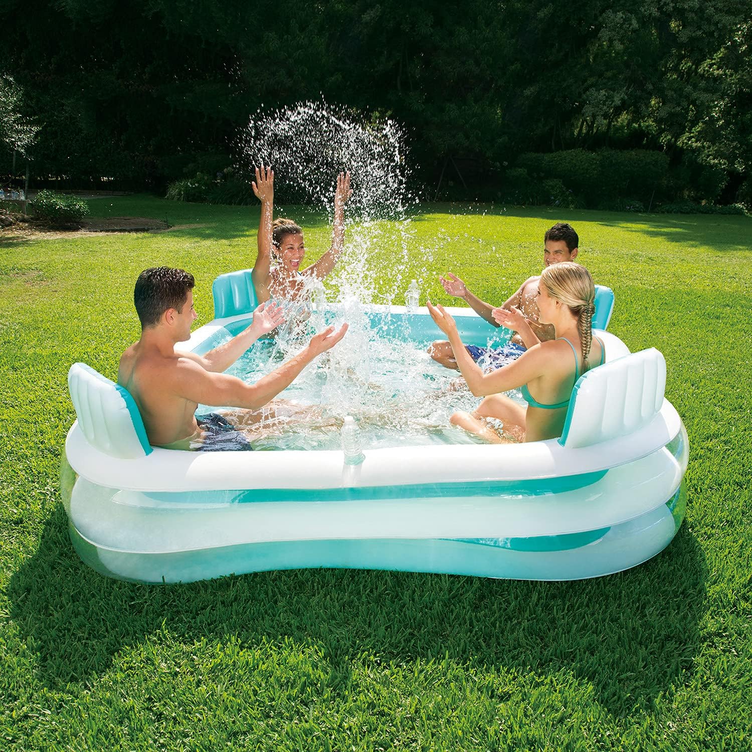 Piscine gonflable avec 4 sièges 223 x 223 x 66 cm Summer Waves