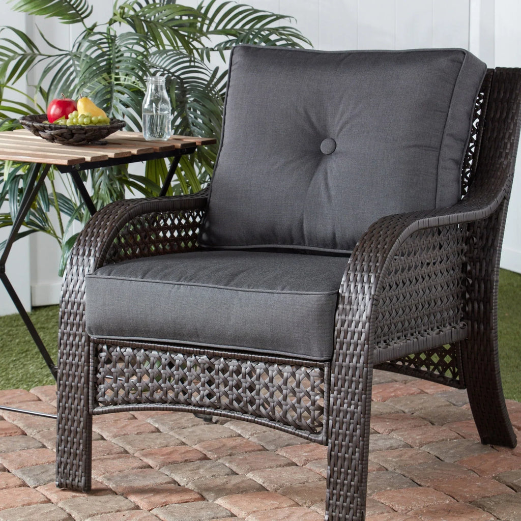 Ensemble de deux coussins d'extérieur haut de gamme Sunbrella pour assise profonde