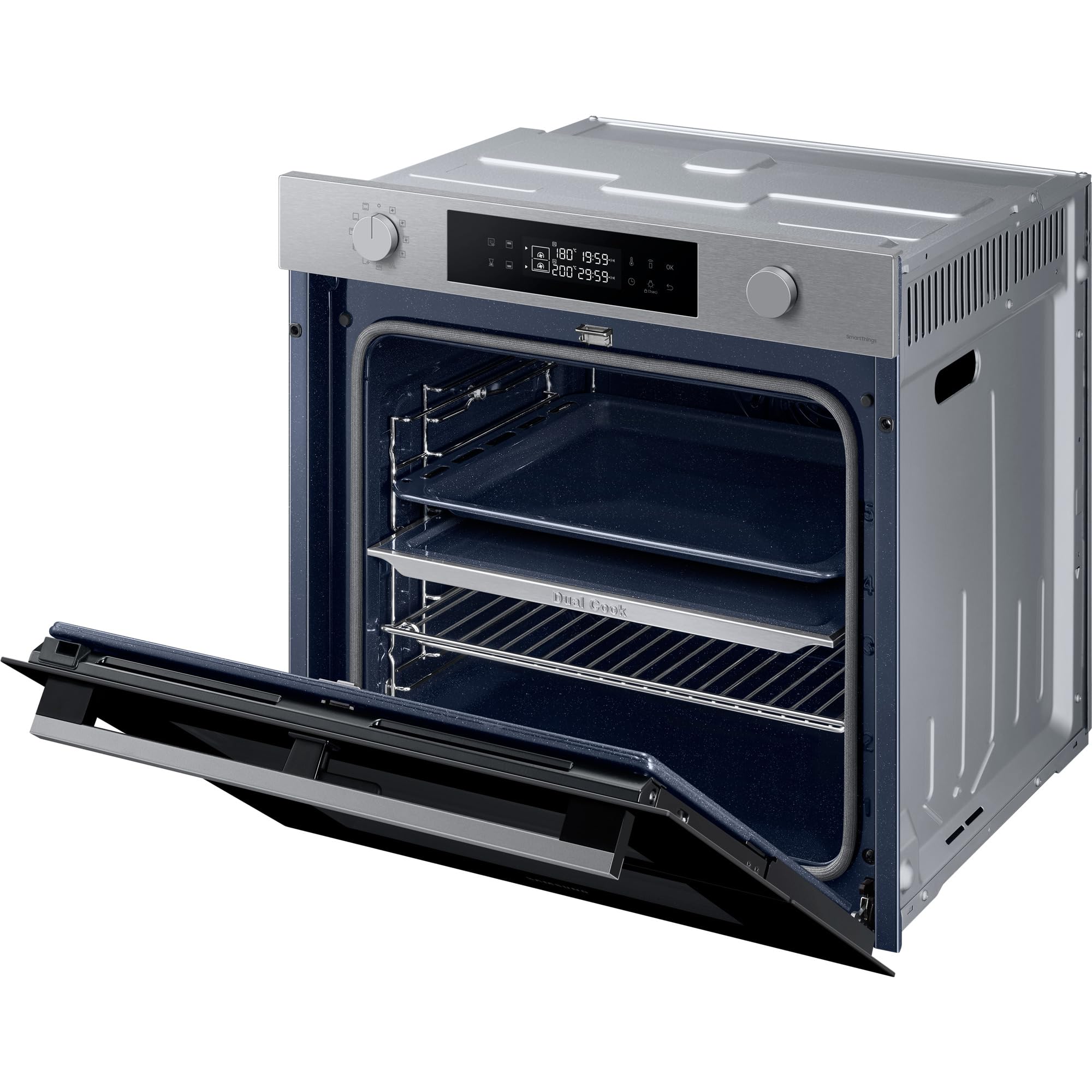 SAMSUNG Four encastrable pyrolyse NV7B45305AS dual cook flex,76 litres, wifi