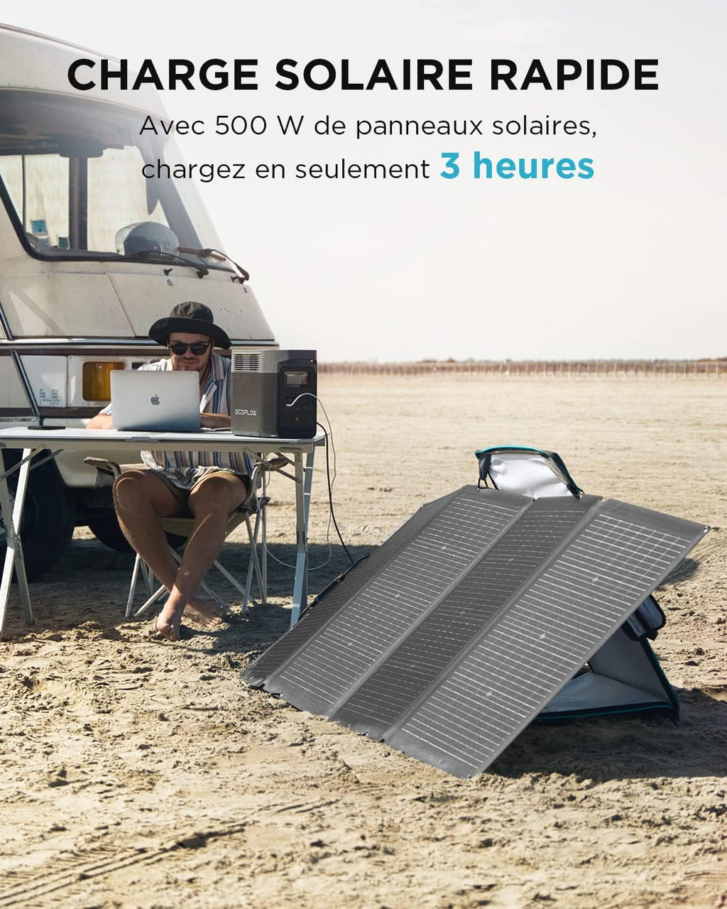 EcoFlow DELTA 2 Station électrique portable avec capacité évolutive de 1-3 kWh, batterie LFP, charge rapide, générateur solaire pour alimentation de secours domestique, balcon, camping et camping-cars