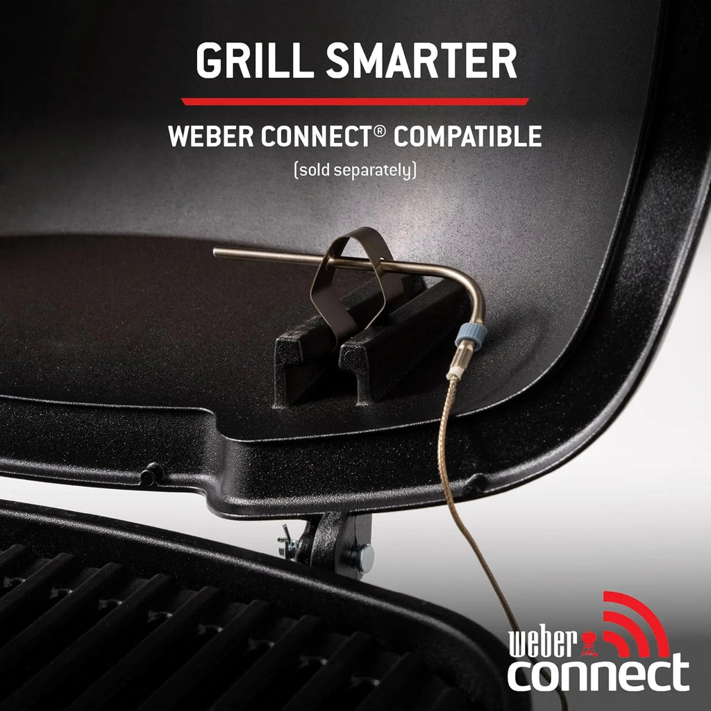 Weber Barbecue à gaz Q 1100N / Barbecue portable léger pour camping, patios et balcons avec brûleur haute efficacité, grilles en fonte émaillée et allumage électronique, noir