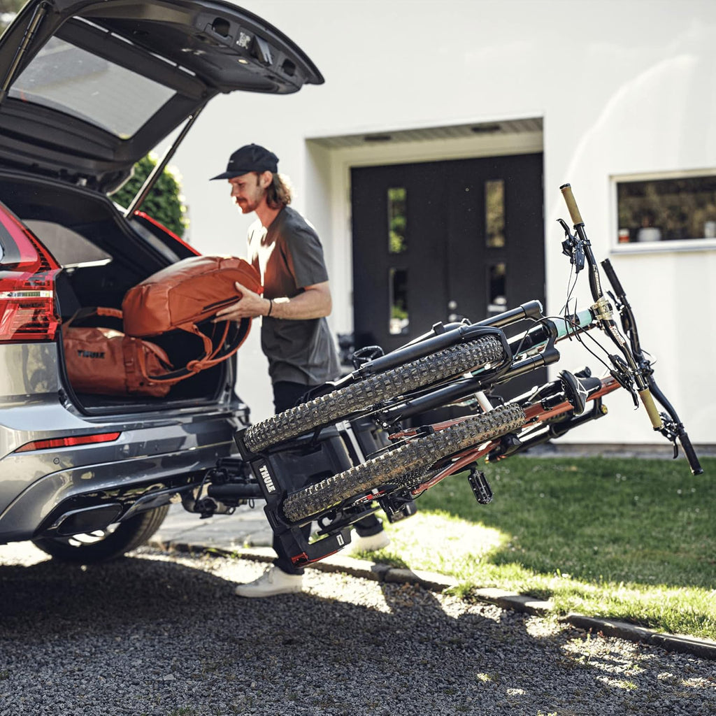 Thule EasyFold XT Porte-Vélos, Porte-Vélos sur Attelage Black/Aluminum 2 Bikes