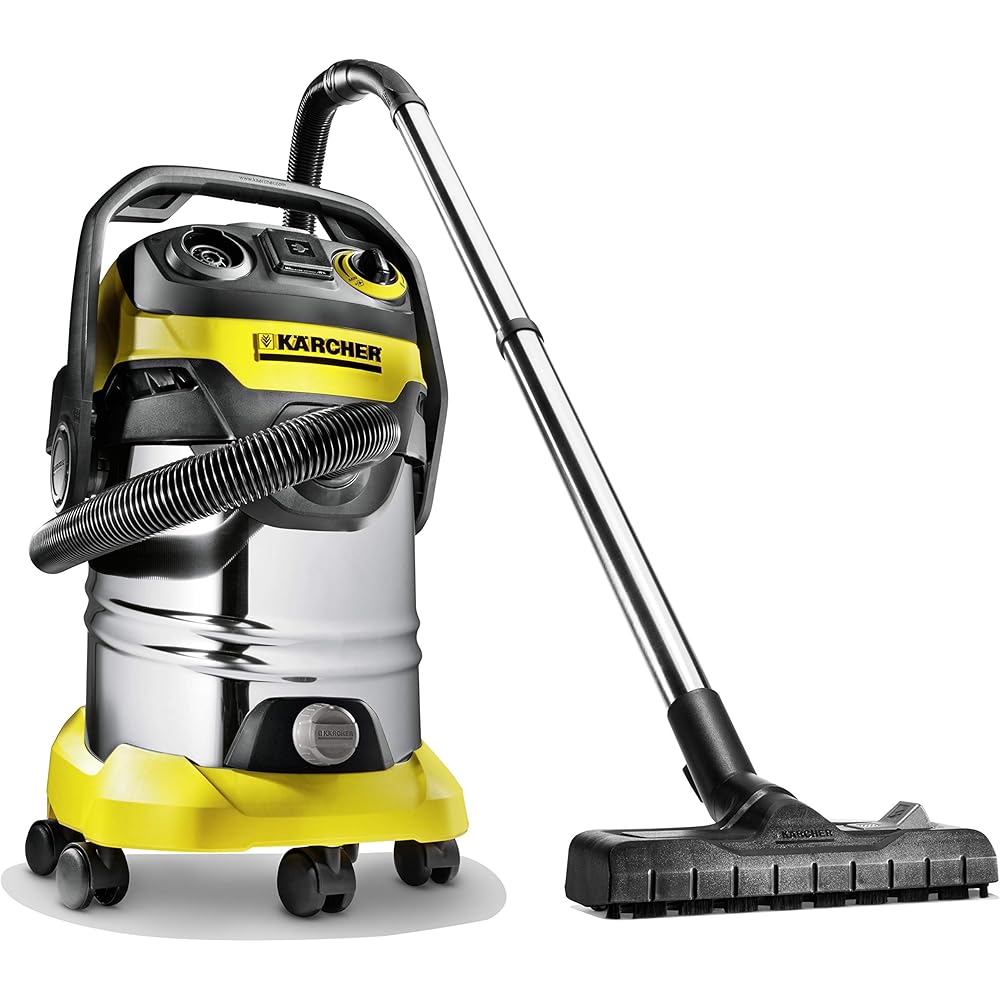 Kärcher Sans sac WD 6 P Premium Aspirateur multifonction avec Prise d'asservissement/Cuve 30 L 1300 W Noir/Jaune : Cuisine et Maison