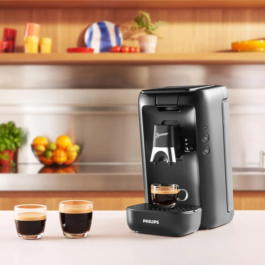Senseo Maestro Machine à Café Dosettes avec Réservoir d'Eau de 1,2 Litre, Sélection l'Intensité du et Fonction Mémo, Produit Vert, Couleur: Noir, (CSA260/61)