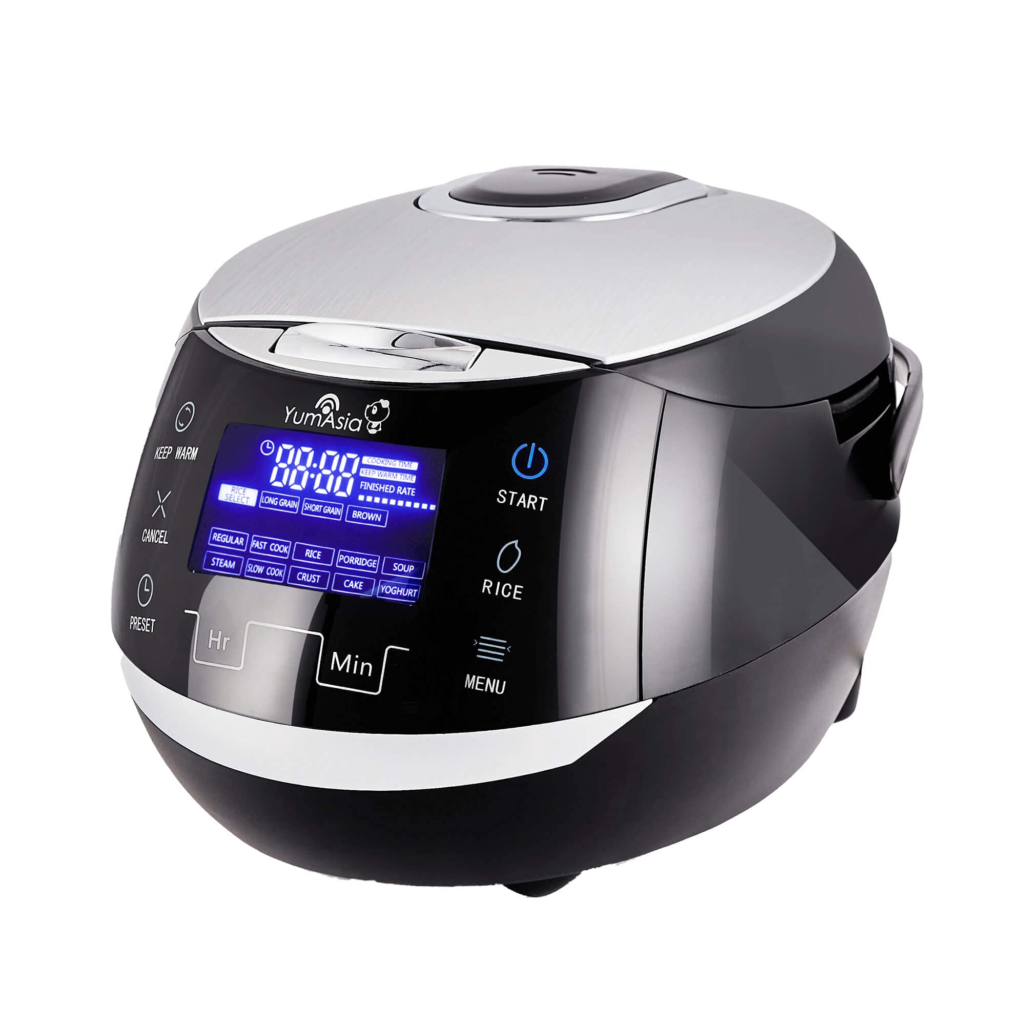 Yum Asia Sakura Cuiseur à riz avec bol en céramique et logique floue avancée, (8 tasses, 1,5 litre), 6 fonctions de cuisson du riz, 6 fonctions multic