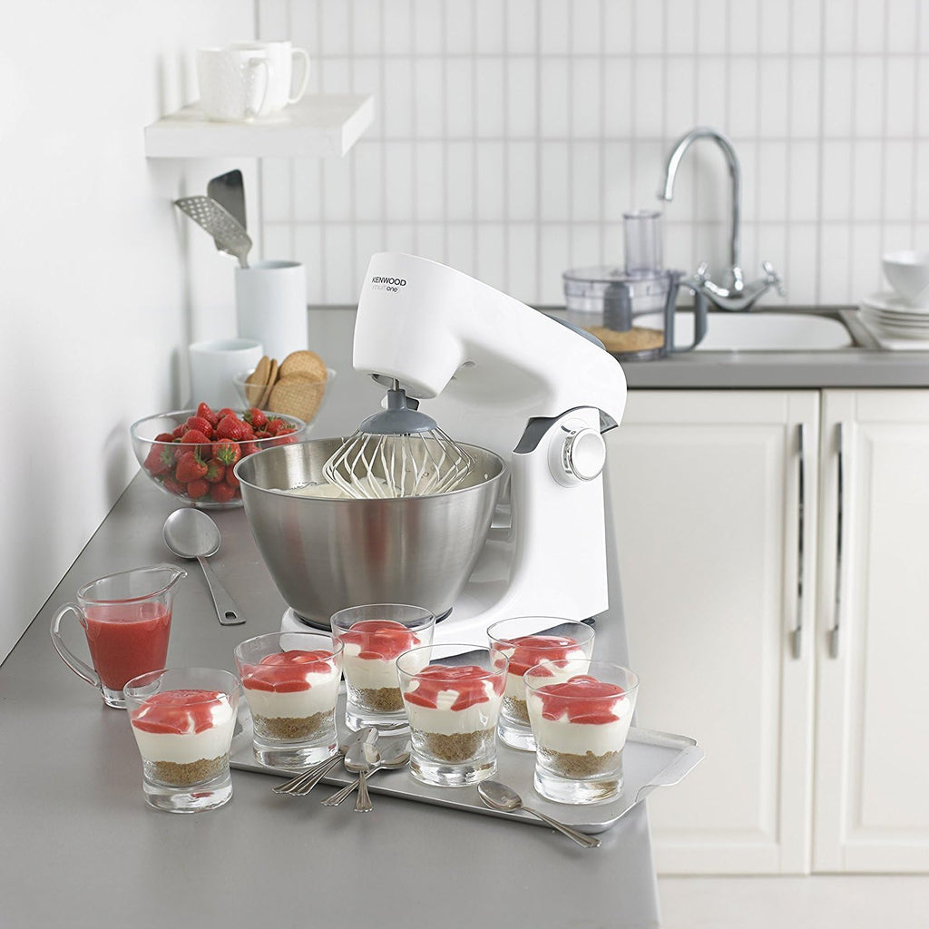 Kenwood MultiOne Robot Ptissier KHH326WH, Bol Multifonction, Centrifugeuse, Blender, Presse-Agrumes et Hachoir, 1000 W, 4,3 Litres, Plastique, Blanc