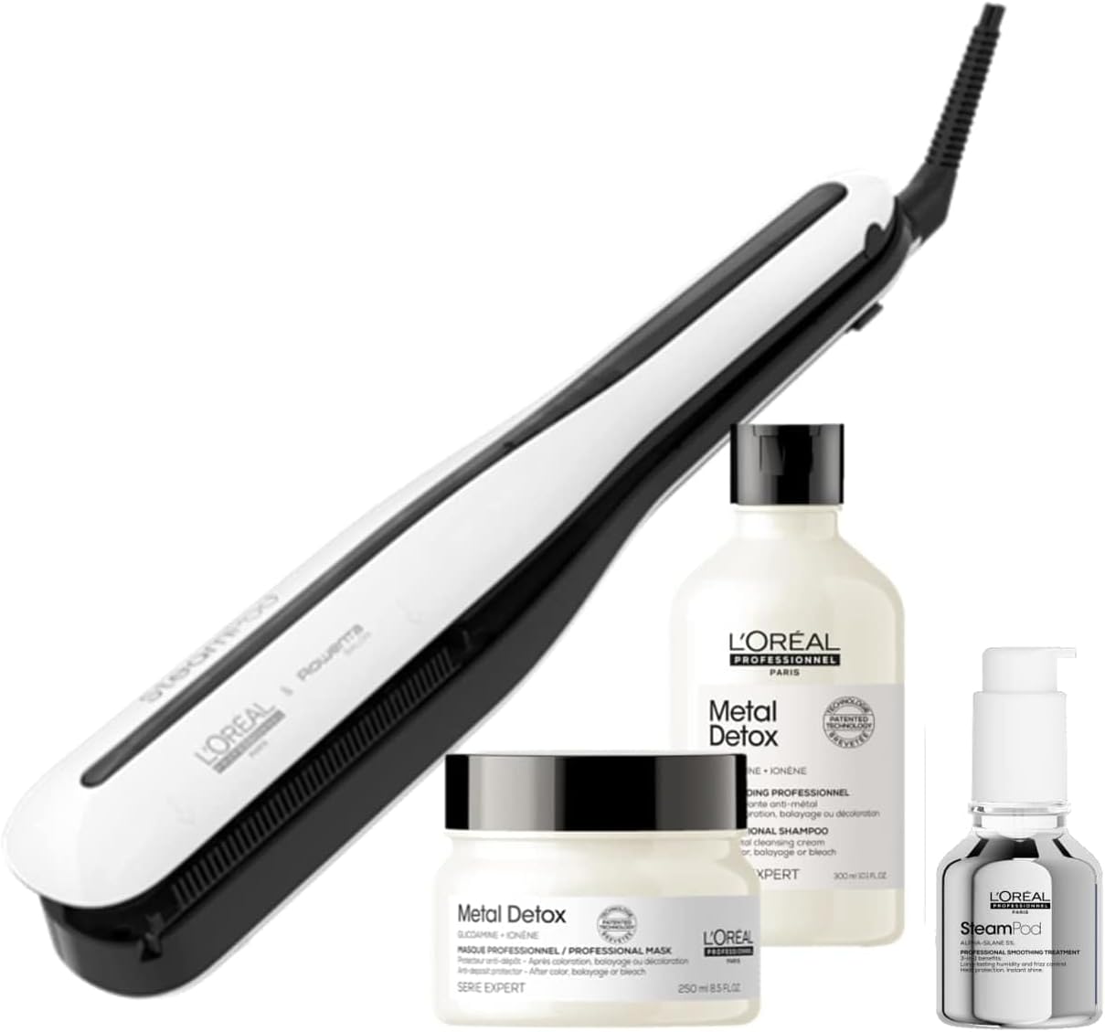 Steampod 3 - Lisseur Vapeur Professionnel 2-en-1 : Lissage & Ondulations - Céramique Fer à lisser à la technologie vapeur - Adapté à tous types de cheveux - L'Oréal Professionnel -