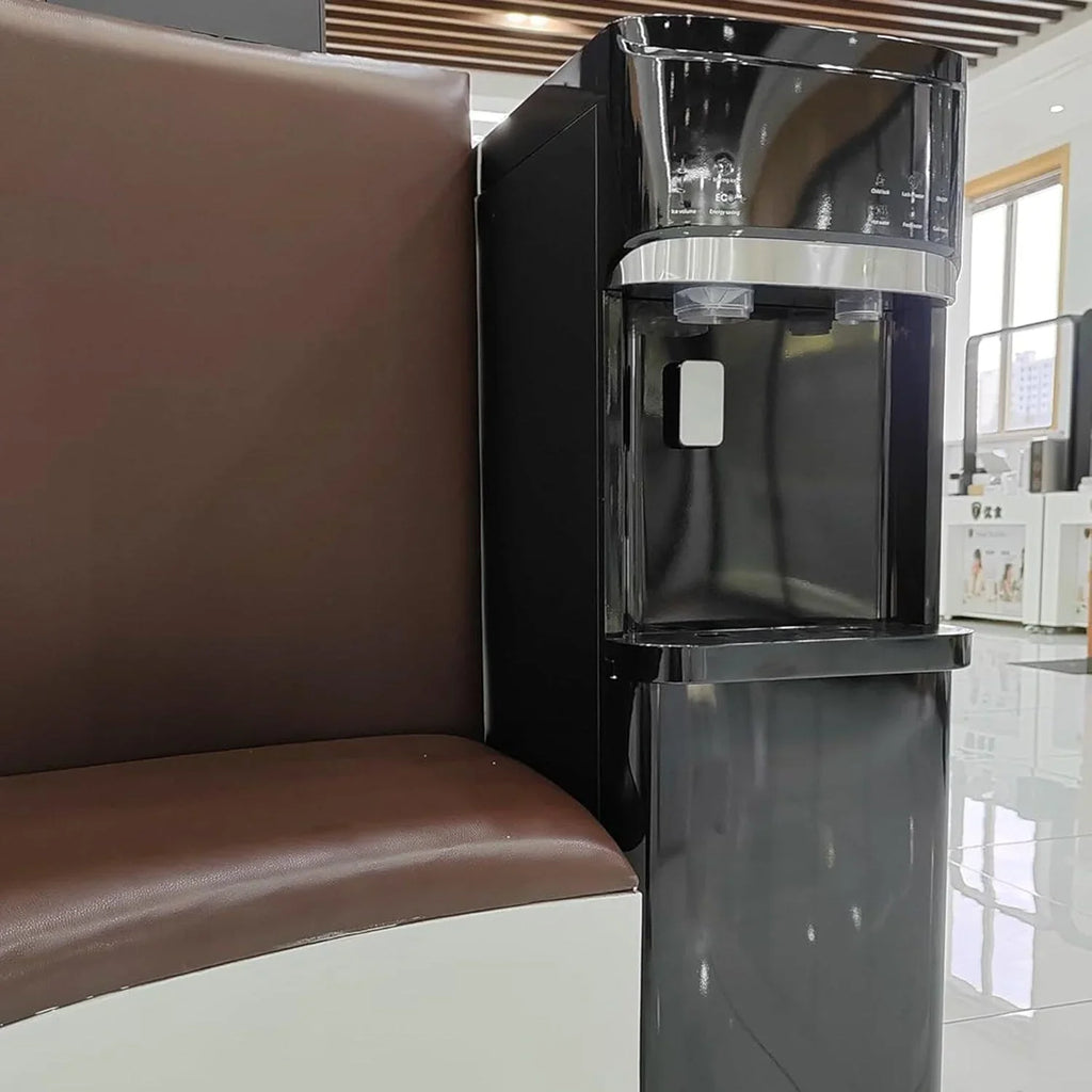 Distributeurs d'eau chaude et froide 3-en-1 noirs avec machine à glaçons
