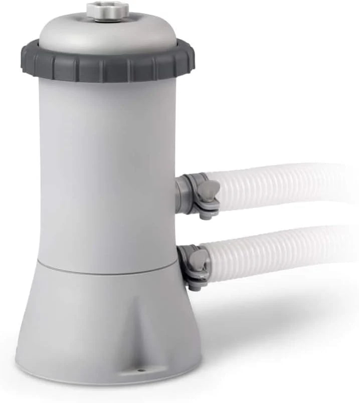 Intex Pompe filtrante à cartouche transparente Krystal - Système de filtration à cartouche de piscine - Gris - 900 L/H