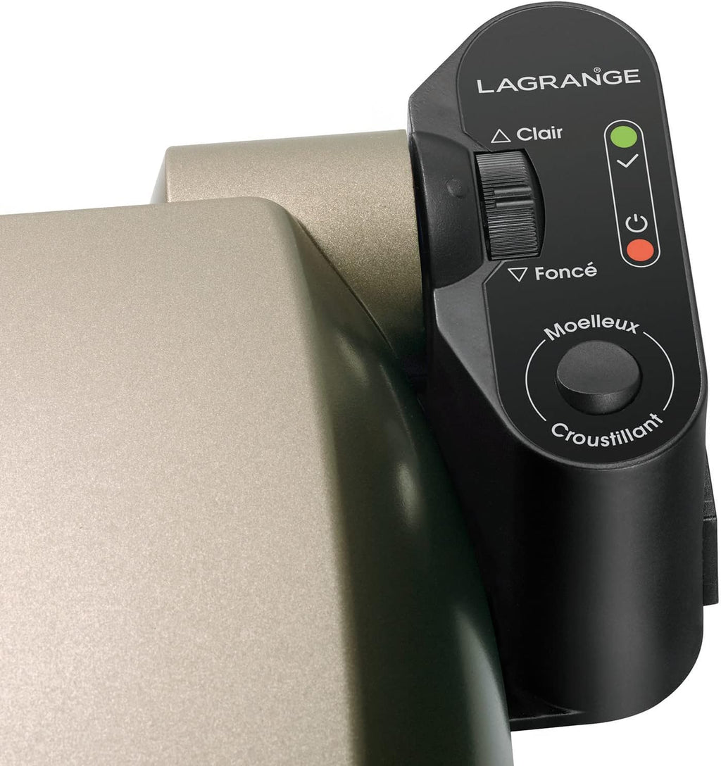 LAGRANGE Gaufrier Premium, 1200W, 2 jeux de plaques inclus (Gaufre & Croque Monsieur), Fabriqué en France, Réversible sur son socle, Cuisson personnalisée, Plaques amovibles, Multifonction, 019422