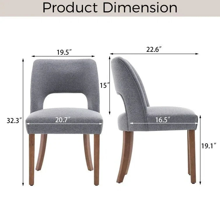Lot de 4 chaises de salle à manger tapissées de tissu