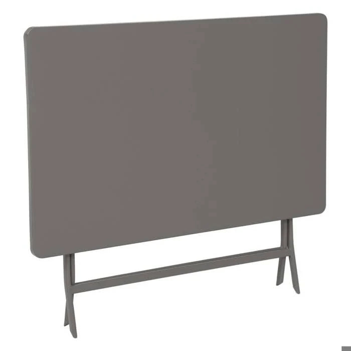 Table de jardin pliante carrée "Greensboro" pétrole 2 places en acier traité époxy - Hespéride