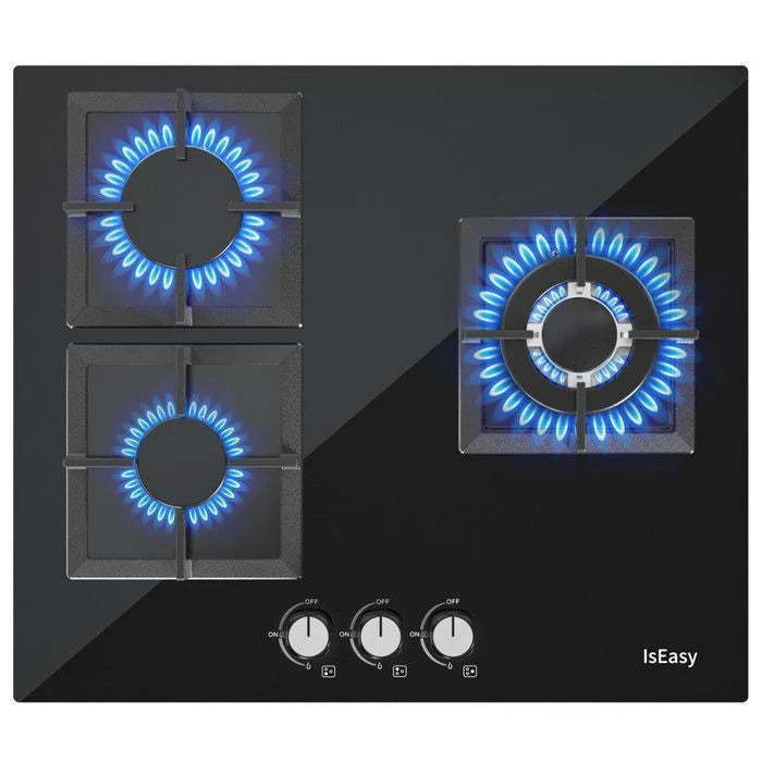 Plaque gaz ISEASY 3 feux encastrable 60x52 cm