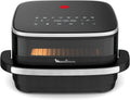 Moulinex Easy Fry XL Surface Pizza 4L, Air fryer, Très grande surface de cuisson, Compact, Fenêtre de visualisation, Noir, AL4018F0(Noir)