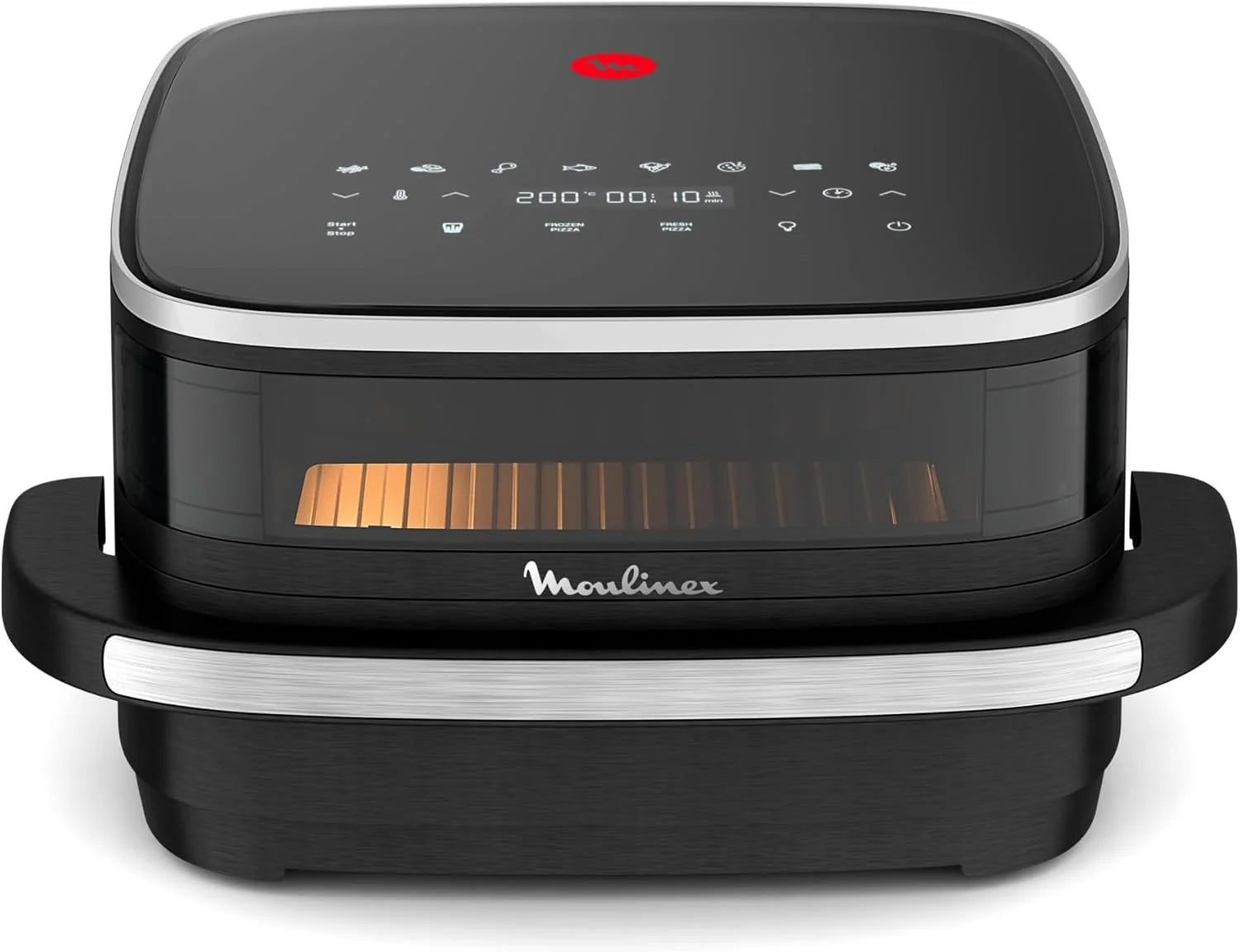 Moulinex Easy Fry XL Surface Pizza 4L, Air fryer, Très grande surface de cuisson, Compact, Fenêtre de visualisation, Noir, AL4018F0(Noir)