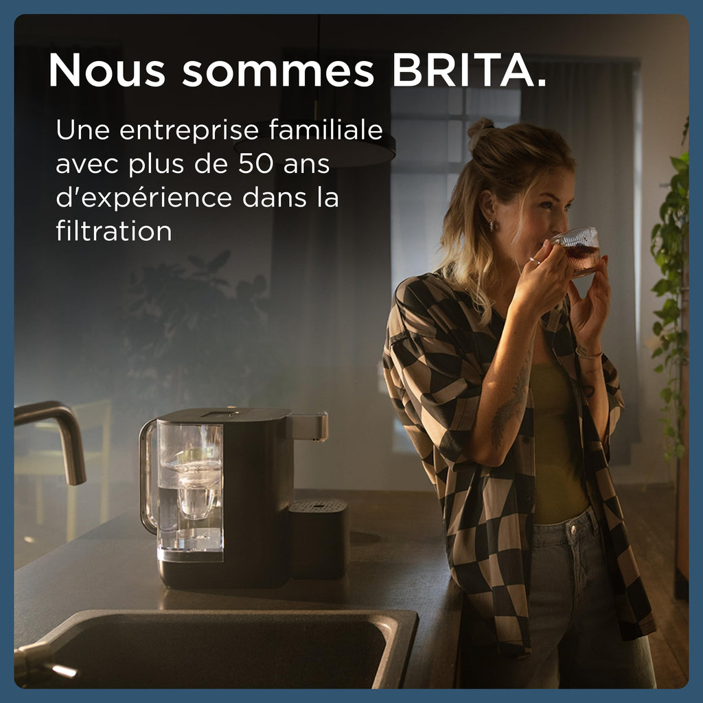 BRITA Cube Distributeur d'eau fitlrée (4.0 L) différentes températures & tailles de contenants pré-enregistrés, technologie UV-C & filtre à eau MAXTRA