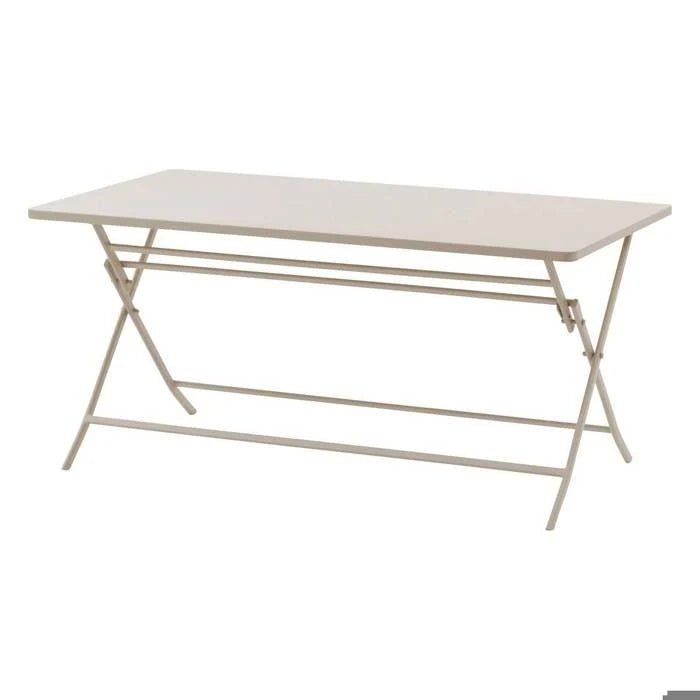 Table de jardin pliante carrée "Greensboro" pétrole 2 places en acier traité époxy - Hespéride