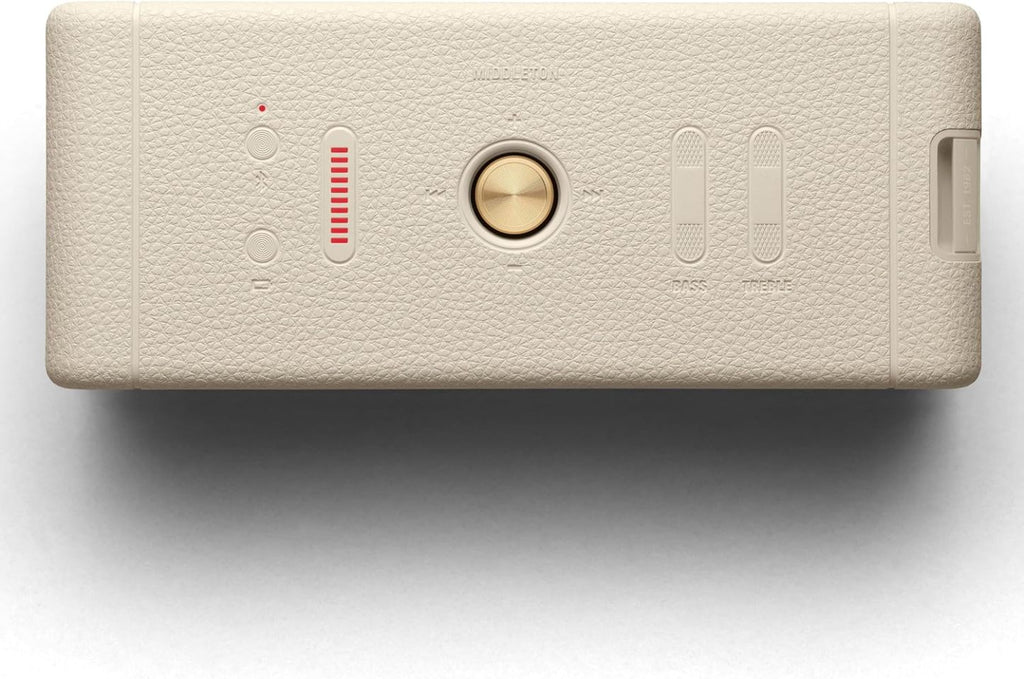 Marshall Middleton enceinte Bluetooth portable sans fil, plus de 20 heures d’autonomie, étanche IP67 – Crème