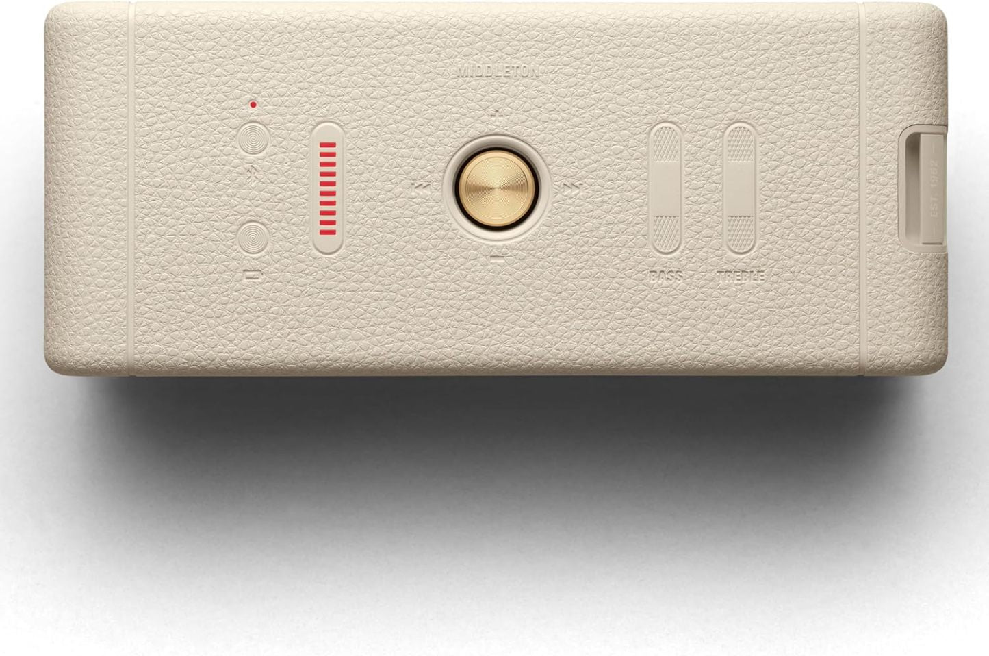 Marshall Middleton enceinte Bluetooth portable sans fil, plus de 20 heures d’autonomie, étanche IP67 – Crème