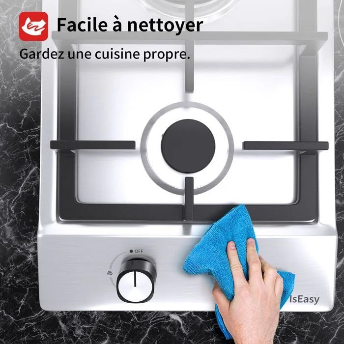 Plaque de cuisson gaz IsEasy MGBS-314A 4 feux Inox