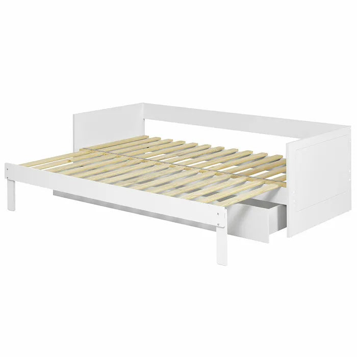 Pack Lit Gigogne Avec Tiroir Et Matelas Molly Blanc 80x200 Cm Lit avec rangement