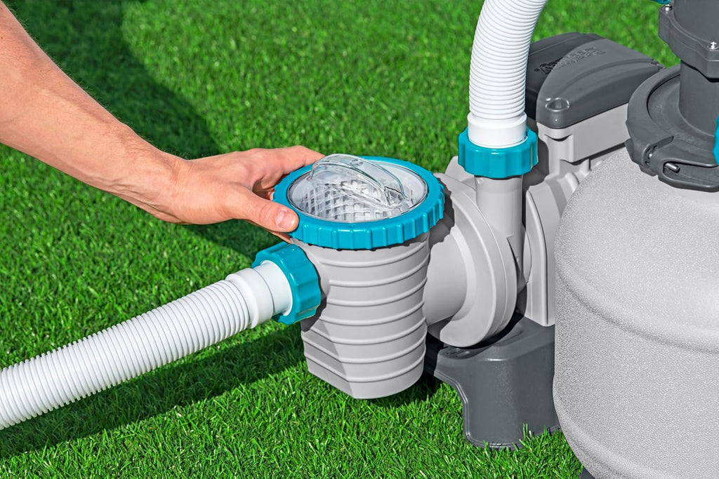 Bestway Pompe de Filtration à Sable pour Piscine Hors Sol 8 327 L - 55,5 cm x 44 cm x 60 cm - Gris/Vert