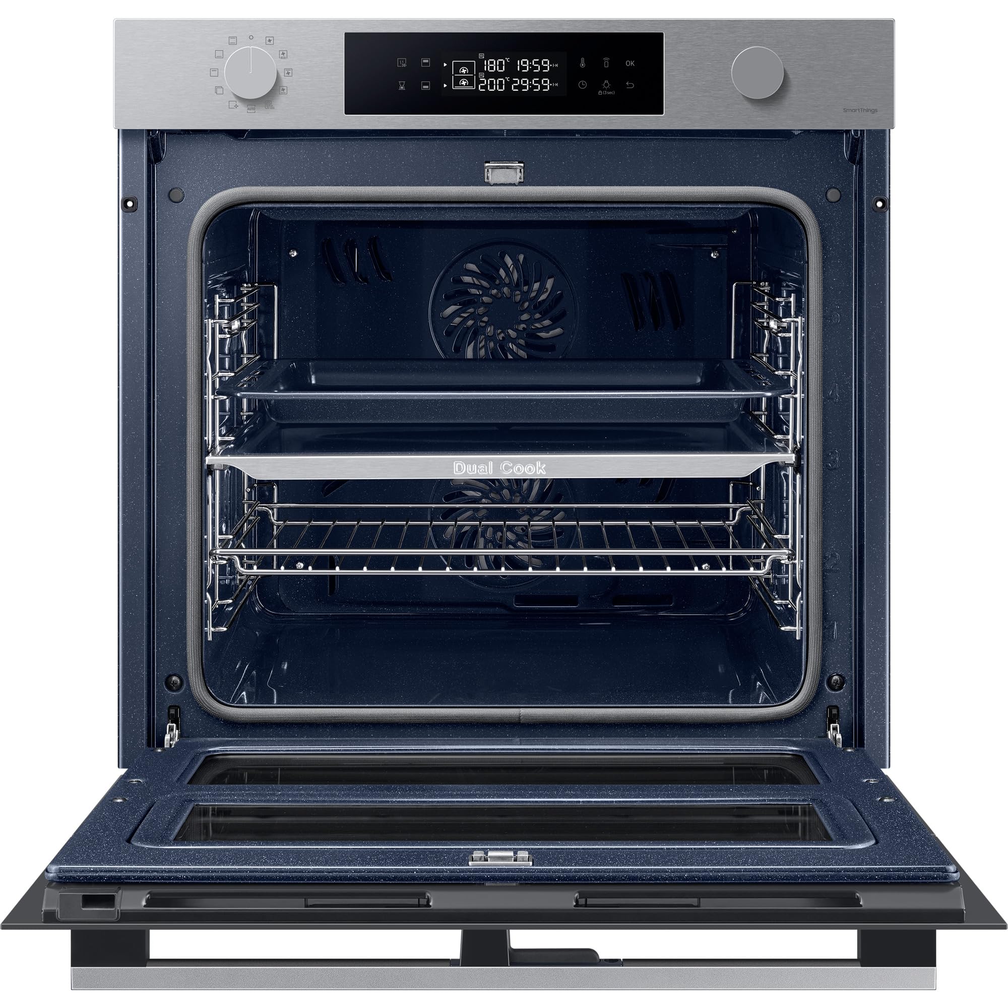 SAMSUNG Four encastrable pyrolyse NV7B45305AS dual cook flex,76 litres, wifi