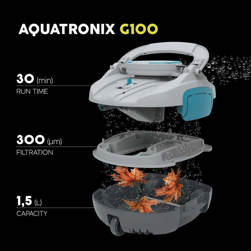 Bestway Robot aspirateur de Piscine Automatique AquaTronix G100-27 cm x 24,4 cm x 15,5 cm - Gris/Vert