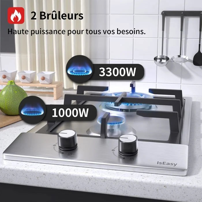 Plaque de cuisson gaz IsEasy MGBS-314A 4 feux Inox