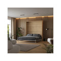 Lit Escamotable 160x200cm Vertical M1 Lit Mural Chêne Kaiserberg blanc Brillant Lit