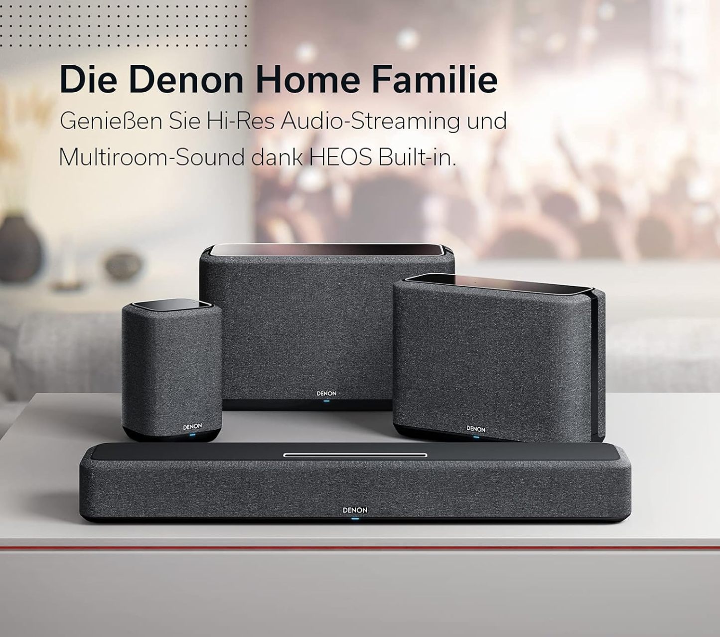 Denon Home 150 enceinte multiroom Hi-Fi avec HEOS intégré, Alexa intégrée, Wi-Fi, Bluetooth, USB, AirPlay 2, audio Hi-Res, noir