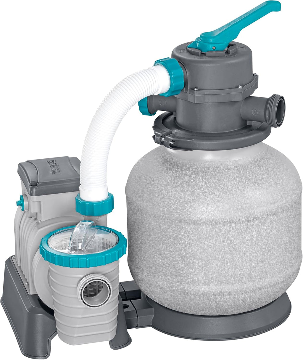 Bestway Pompe de Filtration à Sable pour Piscine Hors Sol 8 327 L - 55,5 cm x 44 cm x 60 cm - Gris/Vert