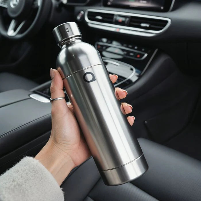 Aquafloow Machine à soda eau pétillante – acier – 3 bouteilles de 0,8 l – cylindre CO₂ inclus - Réglage d'intensité des bulles