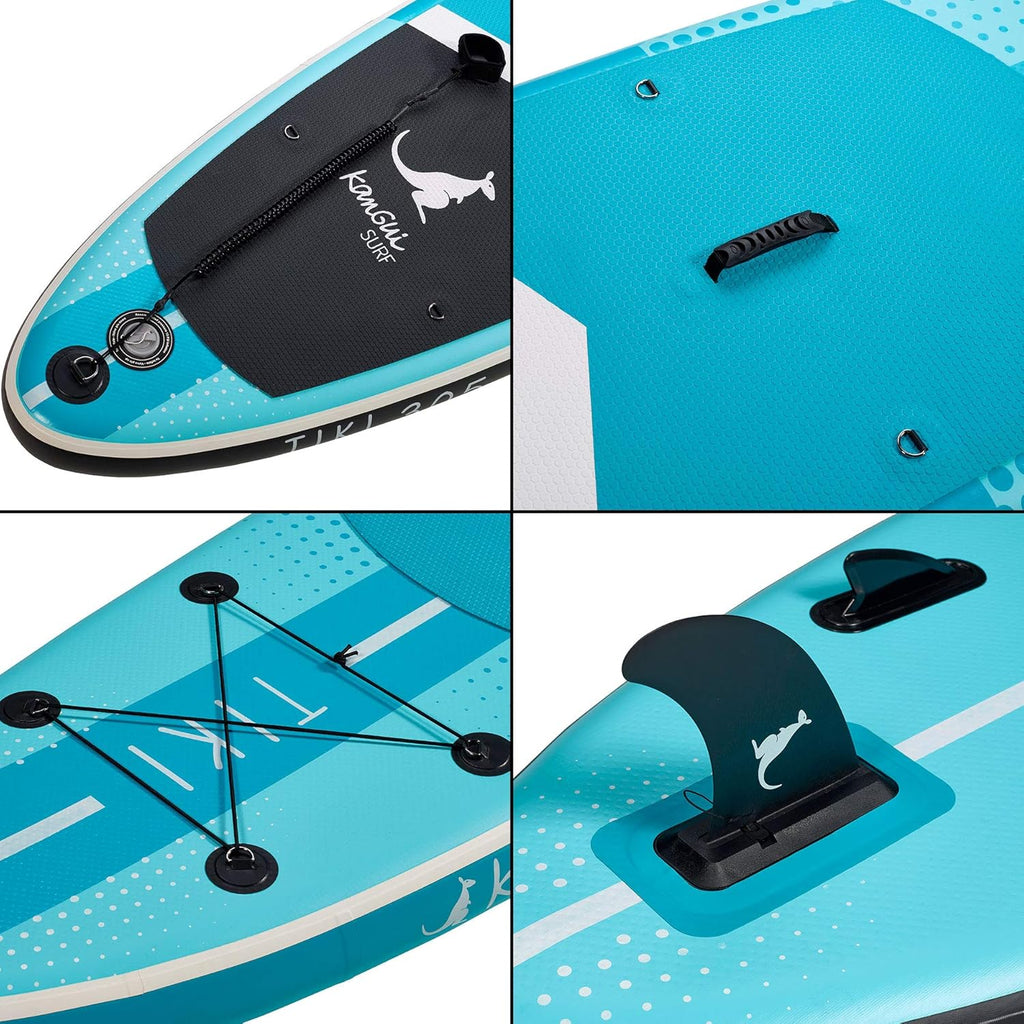 Kangui - Stand up Paddle 305cm Sup Gonflable + pagaie + Sac à Dos + Pompe Haute Pression + Leash + kit de réparation - TIKI