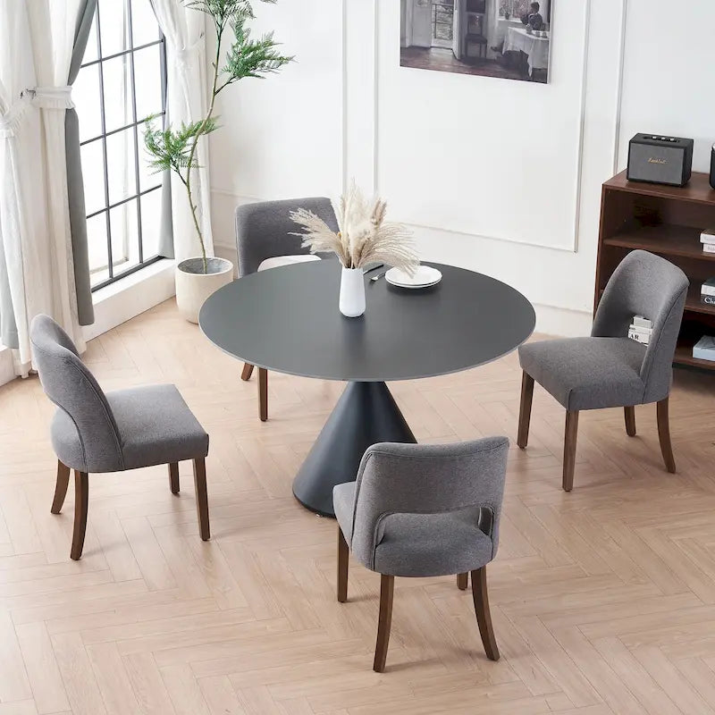 Lot de 4 chaises de salle à manger tapissées de tissu