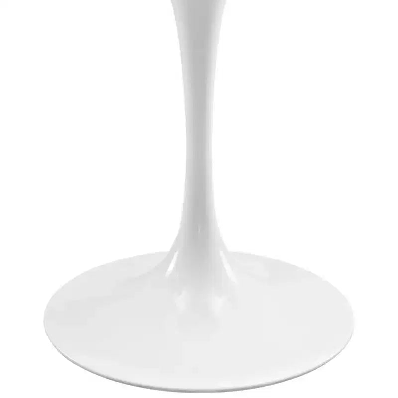 Table à manger ovale 48" Lippa en bois blanc - Modway : Meuble de cuisine moderne et élégant, 4 places