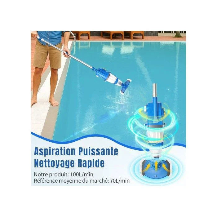 ALIGHTUP - Aspirateur de piscine électrique à main, Électrique Nettoyeur de piscine, Nettoyeur à batterie, 230V, 33W - Bleu