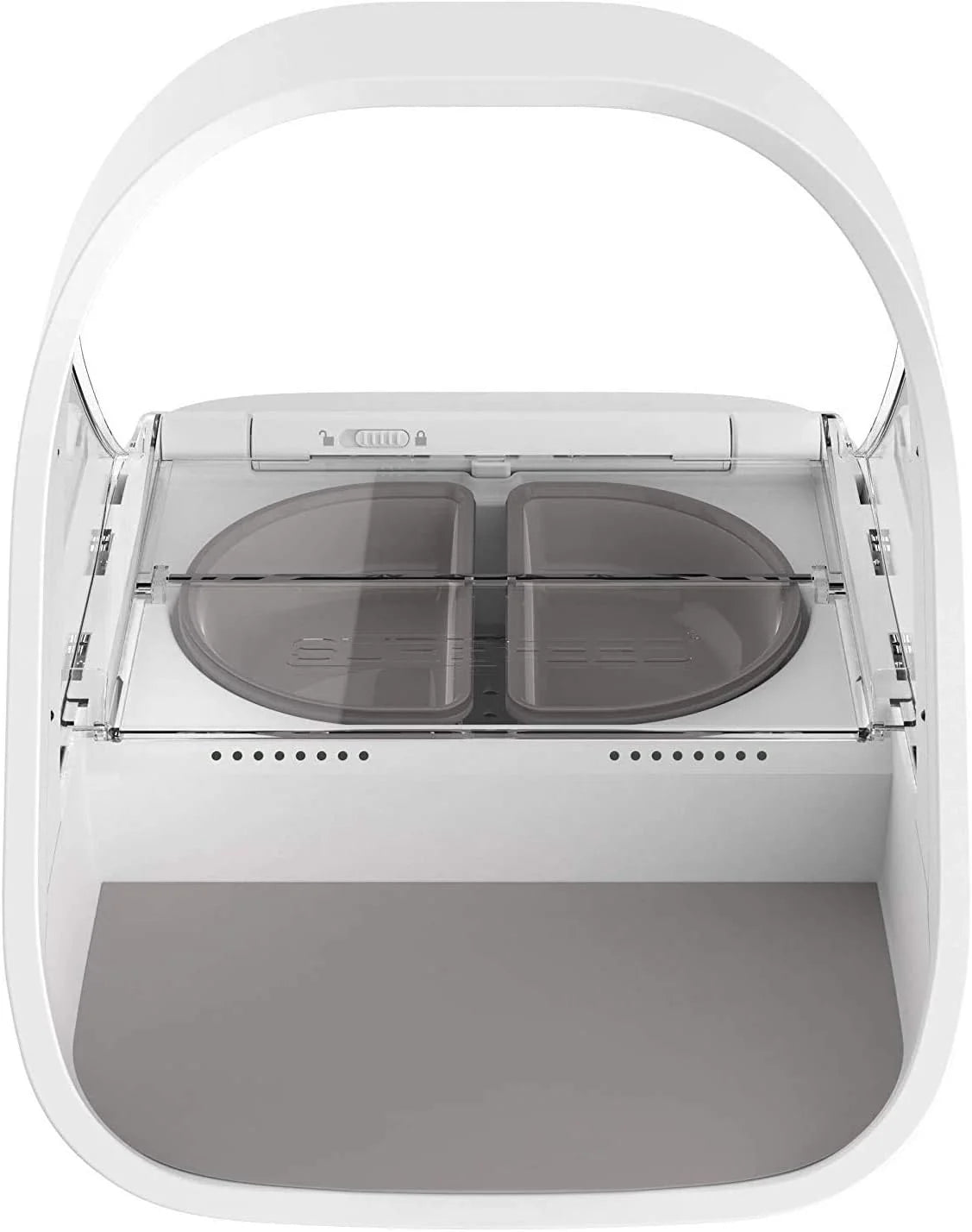 Sure PetCare | Distributeur de Nourriture Connect à Puce électronique SureFeed, Compatible avec Les médaillons d'identification par radiofréquence, contrôle par Application Mobile, Blanc