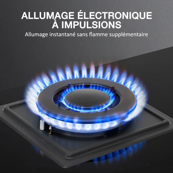 Plaque gaz ISEASY 3 feux encastrable 60x52 cm