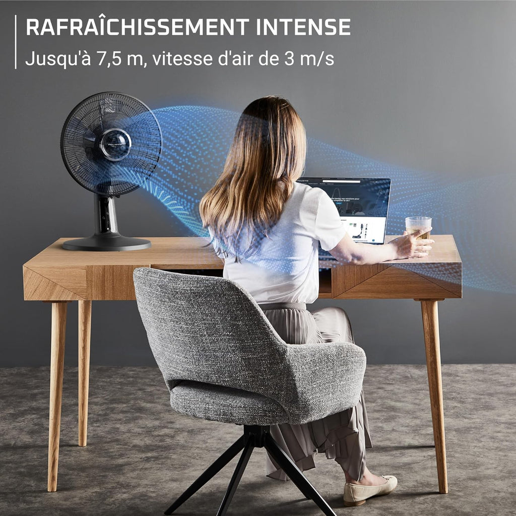 Rowenta Turbo Silence Extreme +, Ventilateur de table, Rafraîchissement intense, Silencieux, Économies d'énergie, VU2750F0