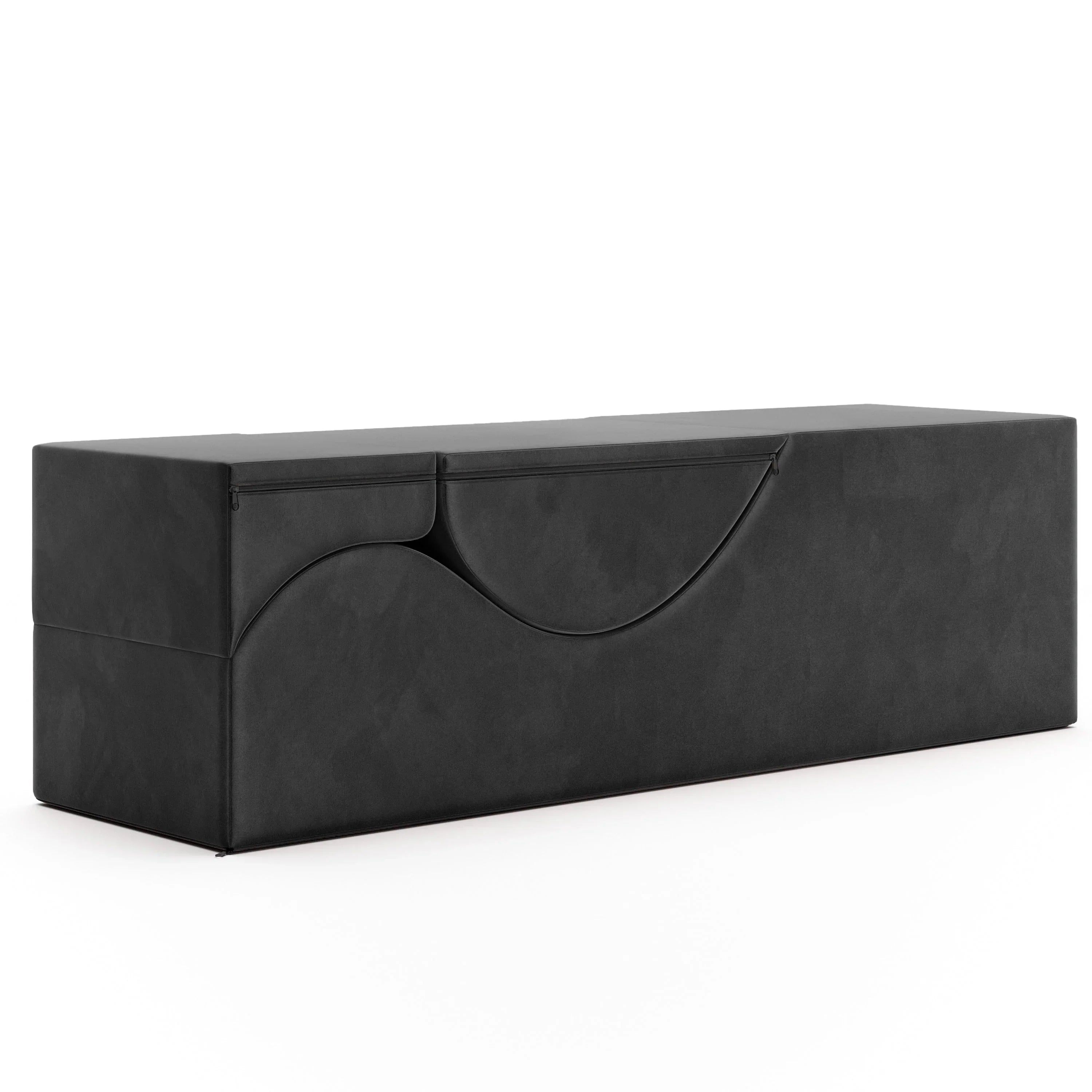 Avana Kami Chaise convertible / Yoga & Massage - Pouf 2 en 1 avec chaise longue de yoga escamotable, Microvelours - N/A