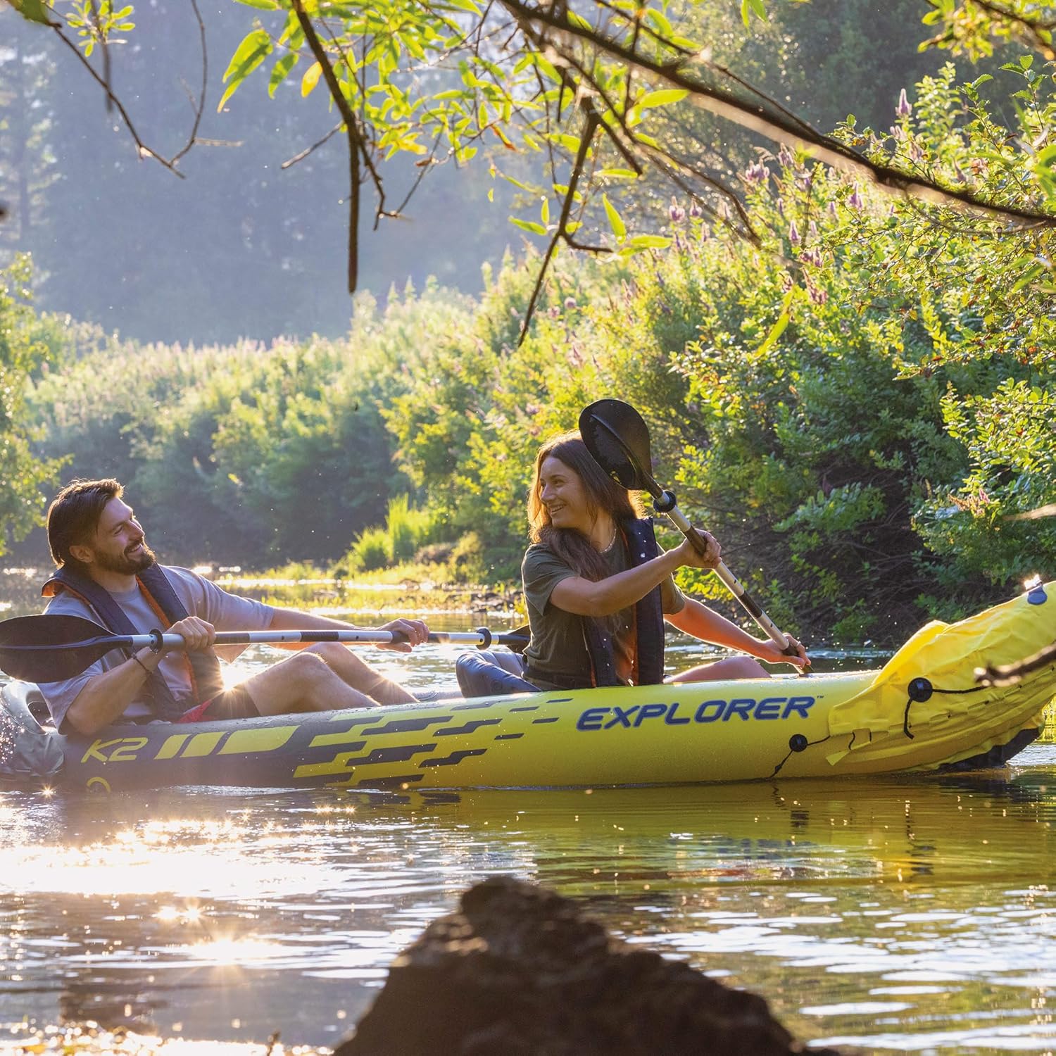 Intex Set Kayak Explorer k2-2 pers (Inclus rames et gonfleur)
