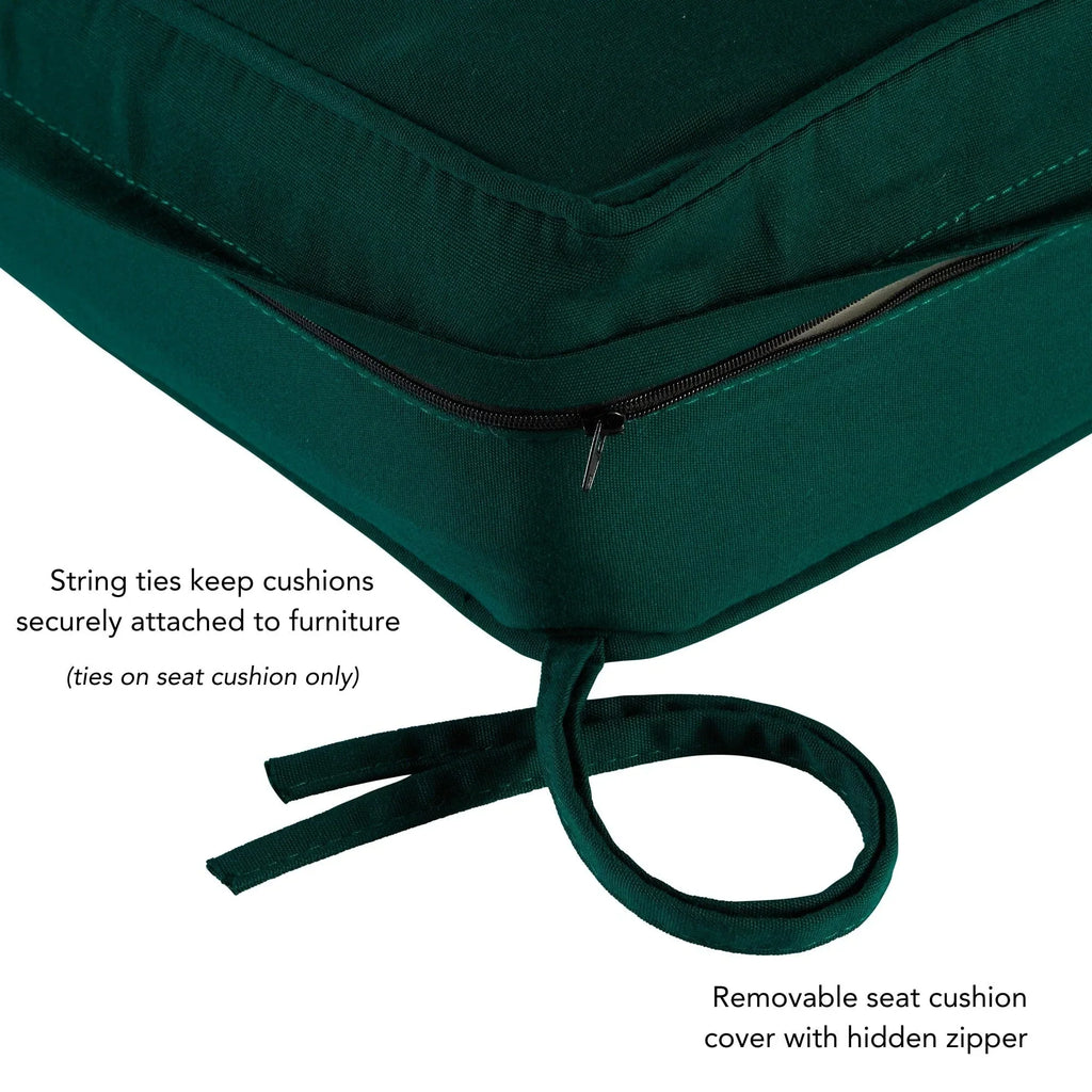 Ensemble de deux coussins d'extérieur haut de gamme Sunbrella pour assise profonde