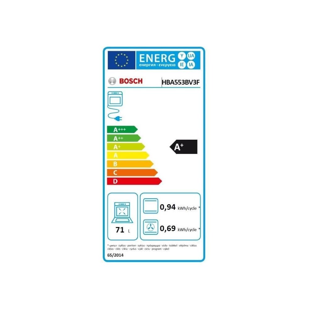 Bosch HBA553BV3F, Série 4, Four, Encastrable, Blanc