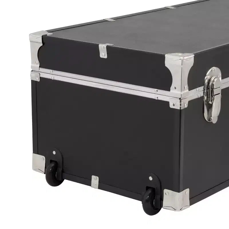 Seward Rover Valise 76 cm à roulettes avec serrure, noire : Rangement de camping à roulettes, MDF et acier, capacité de 27,2 kg